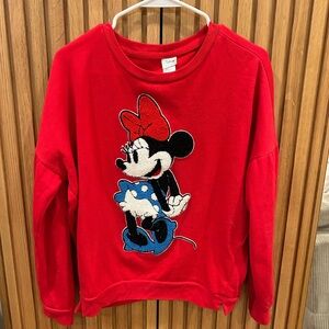 Disney Red Graphic Sweatshirt